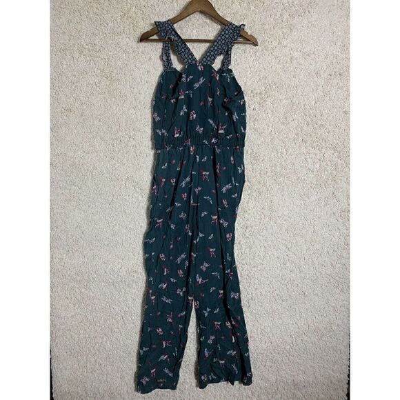 Matilda Jane Evergreene Jumpsuit Romper Womens Size Small Green Floral One Piece - Picture 4 of 11
